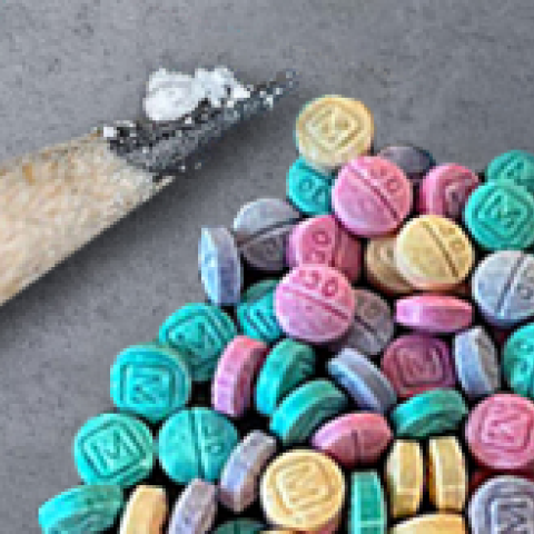 Fentanyl pencil and rainbow pills