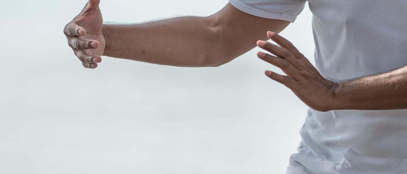 person practicing Tai Chi