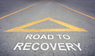 Recovery Sign on Road