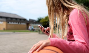 Girl using phone