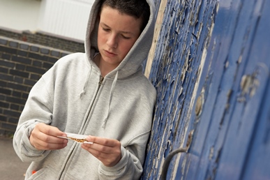 teen using marijuana